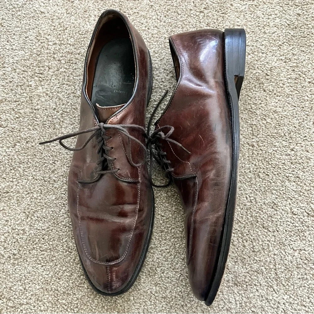 Allen Edmond Brown Size 13 D Lace Up Oxford Classic Dress Shoes